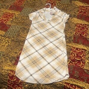 Pretty brown : white and black stripes dress . New never worn